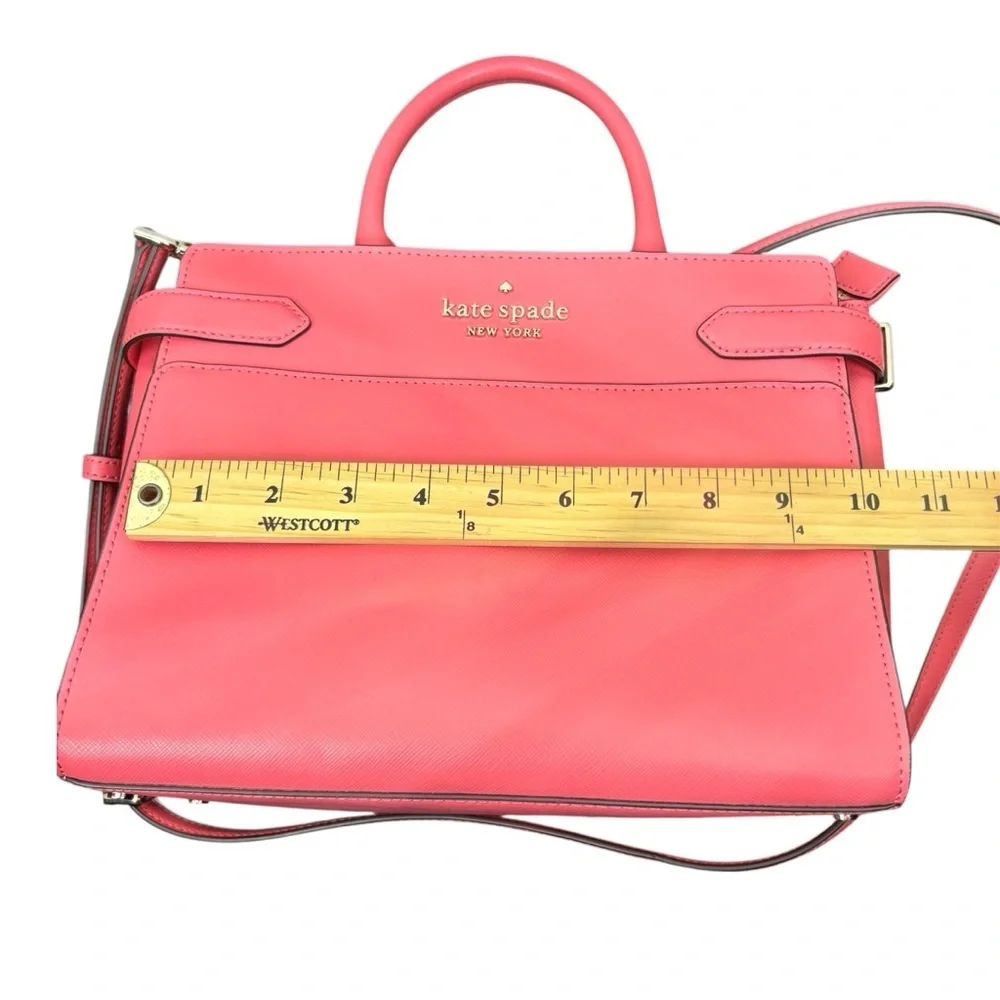 Kate Spade Staci Medium Satchel Purse Fuchsia Pink Crossbody Top Handle